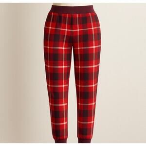 Gilligan & O’Malley Red Plaid Pajama Jogger Pants NWT XS Cozy Holiday Lounge NEW